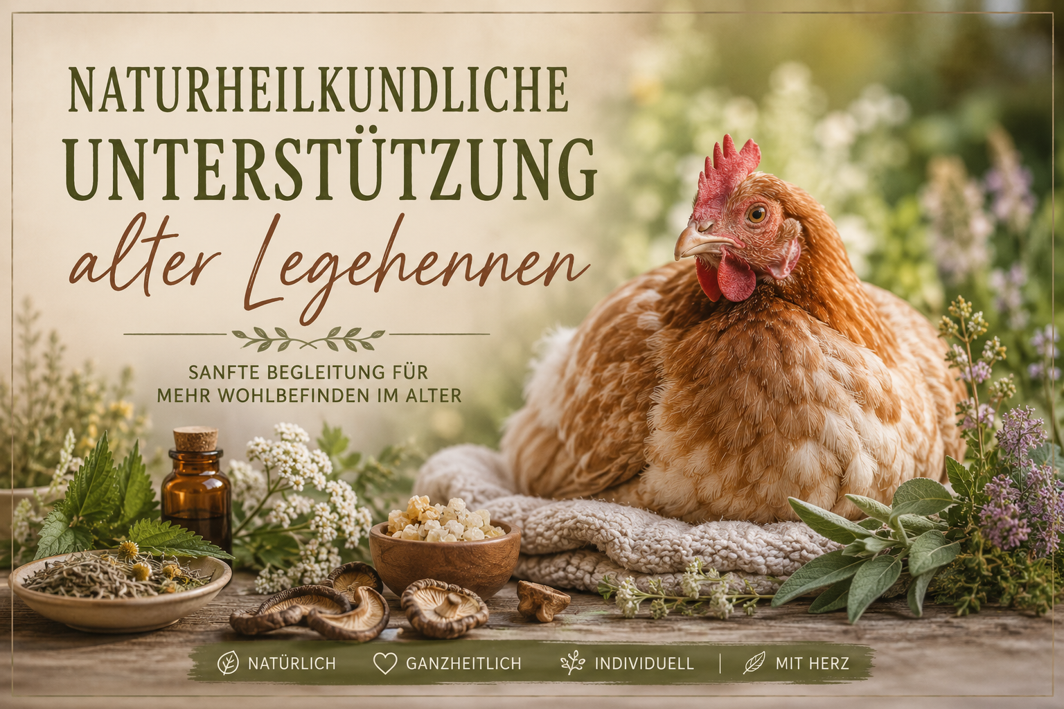 Naturheilkundliche Unterstützung alter Legehennen