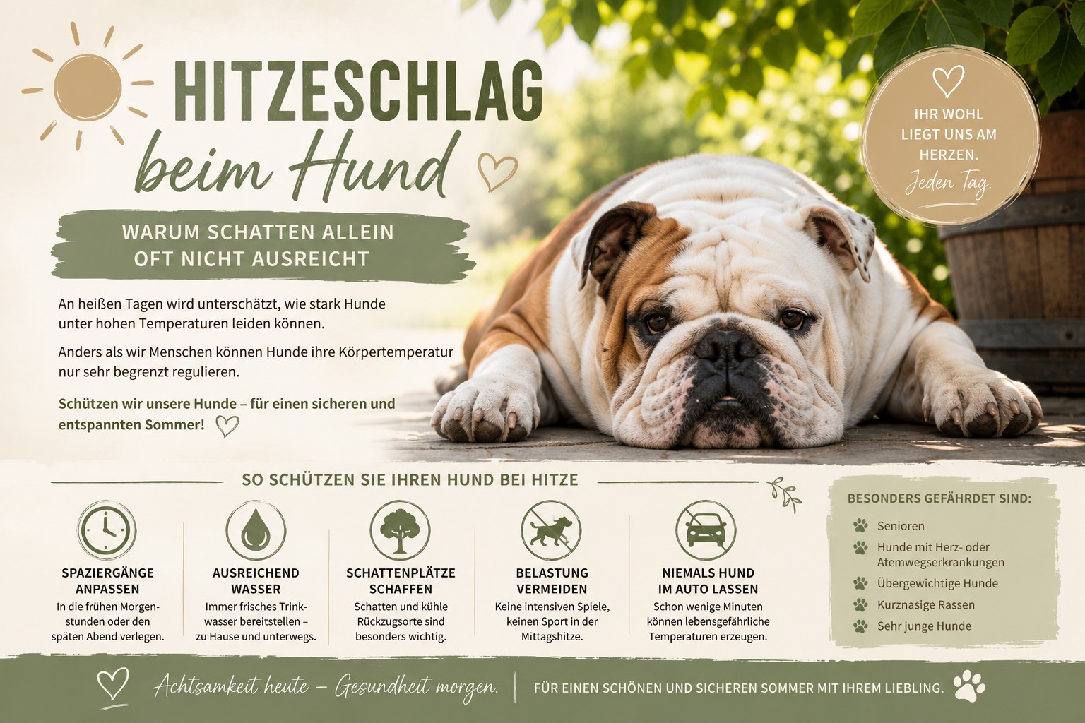 Hitzeschlag beim Hund: Warum Schatten allein oft nicht ausreicht