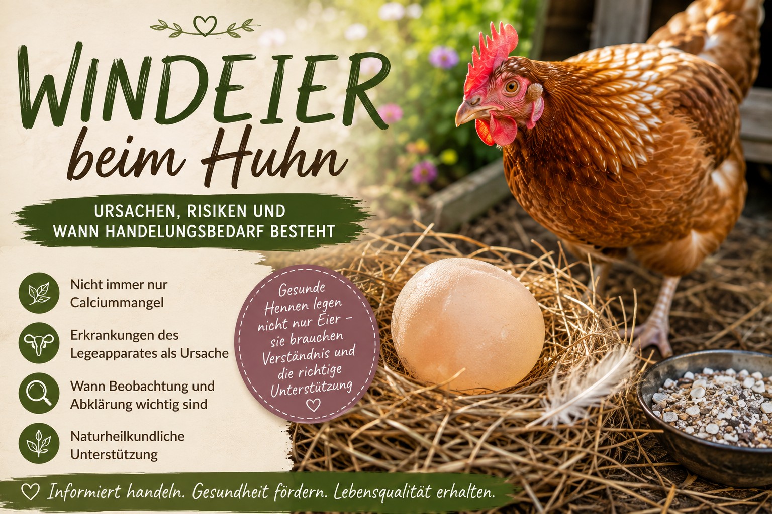 Windeier beim Huhn – Ursachen, Risiken und wann Handlungsbedarf besteht